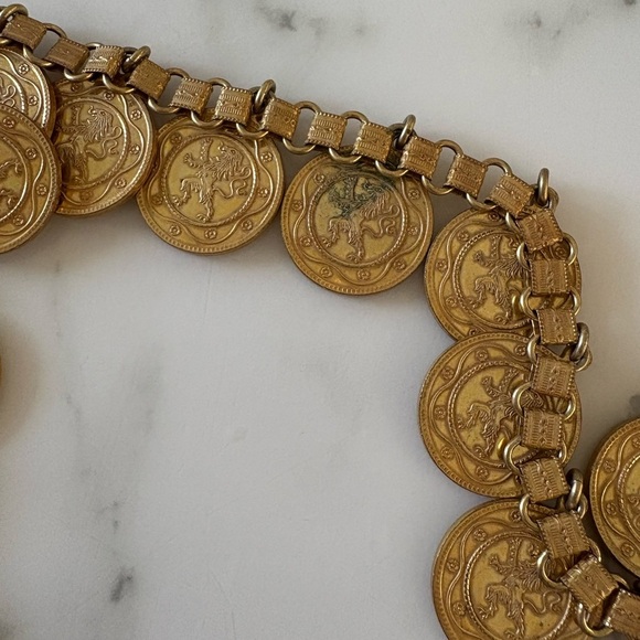 Vintage 90’s women’s Coin Gold Belt/ necklace main image 7